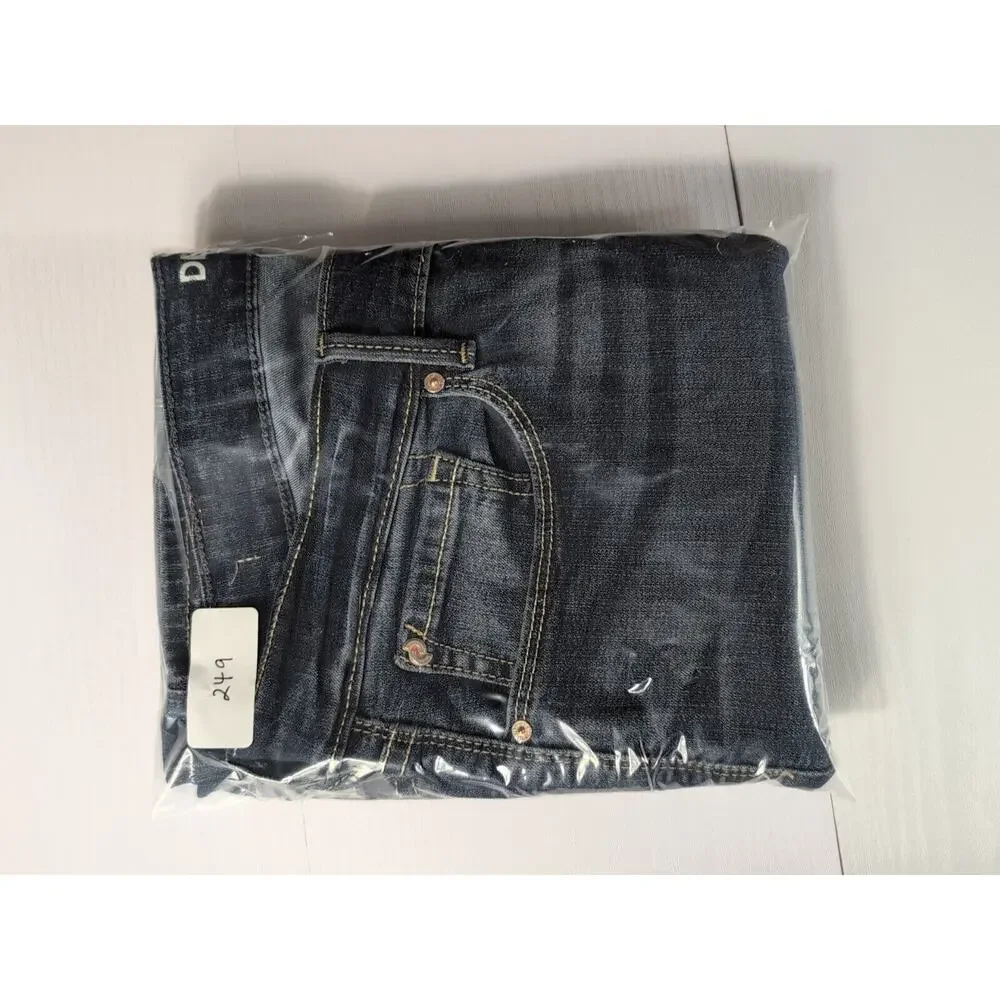 Levi's Denizen Womens Modern Skinny Jeans Blue Dark Wash Mid Rise Denim Size 34W